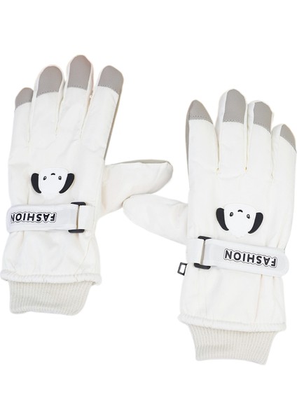 Kışlık Karikatür Köpekli Kadınlar Için Yün Kaplı Isıtıcı, Soğuktan Koruyan Sevimli Parmak I Eldiven (Yurt Dışından)