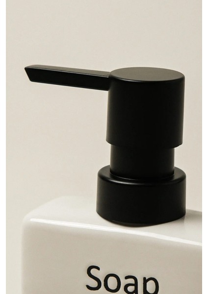 Seramik Sabunluk ve Süngerlik Seti Modern Mutfak Banyo Deterjan Dispenser Organizer 380 ml 9X7X17 cm indirimleri