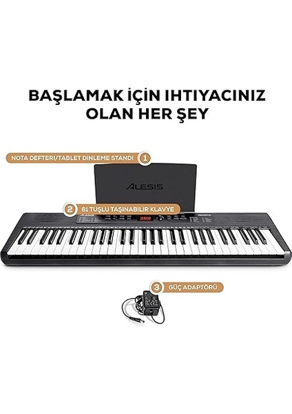 Melody 61 Başlangıç Seviyesi Piyano Klavye 61 Tuş, Hoparlör, Tablet/nota Standı, 300 Ses ve Müzik Dersleri ile Birlikte modelleri