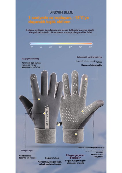 Kışlık Isıtmalı Açık Hava Erkek Kadın Bisikletçilere Yönlendirilen Geçirmez Su Geçirmez Eldiven (Yurt Dışından) fırsatları