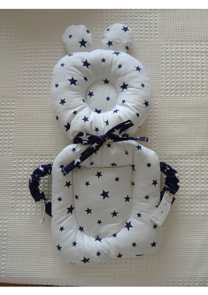 %100 Pamuk Kumaştan Bebek Kafa ve Boyun Koruma Yastığı Boyutlar: 33X19 cm