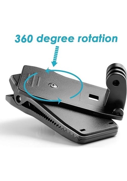 Eyeon 360 Derece Döner Sırt Çantası Tutucu Klips Kelepçe Montaj 3 Yollu Ayarlanabilir Tutma Sapı Sabitleyici Gopro Hero 2018 7 6 5 4 3/session, Xiaomi Yı, Akaso, Campark, Crosstour, Victure Aksesuarı Için fiyatları