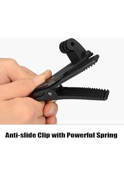 Eyeon 360 Derece Döner Sırt Çantası Tutucu Klips Kelepçe Montaj 3 Yollu Ayarlanabilir Tutma Sapı Sabitleyici Gopro Hero 2018 7 6 5 4 3/session, Xiaomi Yı, Akaso, Campark, Crosstour, Victure Aksesuarı Için indirimleri