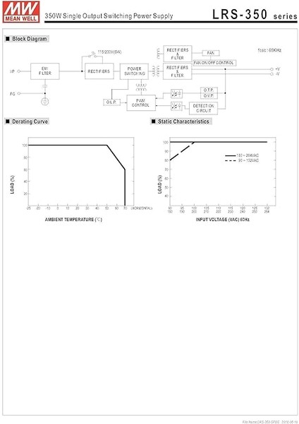 Mean Well LRS-350-24 350,4 W 24 V 14,6 Amp Tek Çıkışlı Değiştirilebilir Güç fırsatları