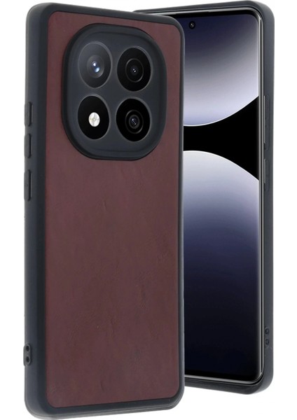 Xiaomi Redmi Note 14 Pro 4g Kılıf Aras Deri Kapak - Bordo (K95) fiyatları