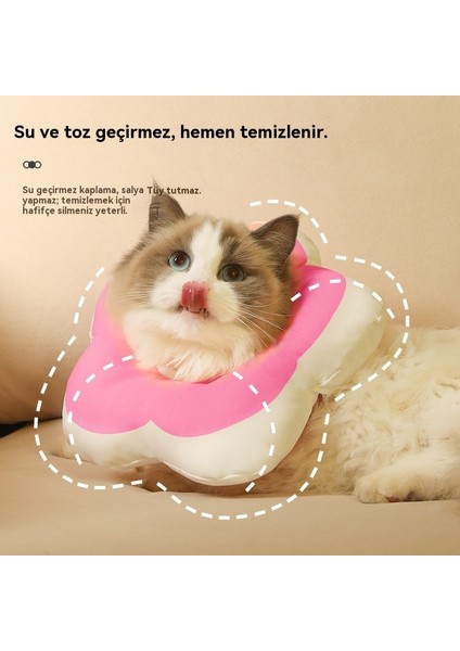 Küçük Kedi Çiçek Eşarp Lisa Beyaz Yalama Önleyici Halka (Yurt Dışından) modelleri