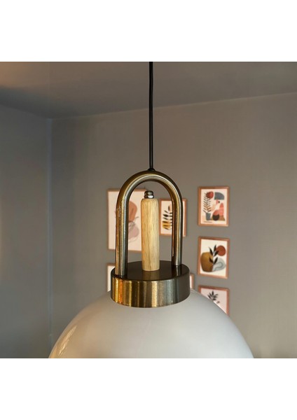 Yimpi Beyaz Ahşap Eskitme Kilit Başlık Avize Tekli Sarkıt Salon Dekoratif Aydınlatma Pastane fiyatları