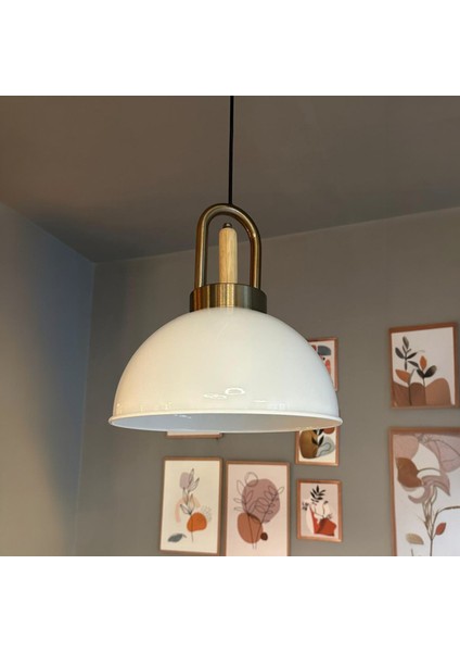 Yimpi Beyaz Ahşap Eskitme Kilit Başlık Avize Tekli Sarkıt Salon Dekoratif Aydınlatma Pastane modelleri