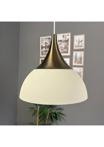 Yimpi Dokulu Beyaz Avize Tekli Sarkıt Eskitme Kubbe Başlık Salon Mutfak Kuaför Dekoratif Aydınlatma fırsatları