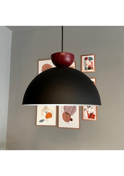 Yimpi Siyah Avize Vişne Çürüğü Şapka Tekli Sarkıt Salon Kuaför Cafe Dekoratif Aydınlatma Pastane fiyatları