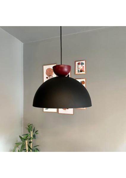 Yimpi Siyah Avize Vişne Çürüğü Şapka Tekli Sarkıt Salon Kuaför Cafe Dekoratif Aydınlatma Pastane fırsatları