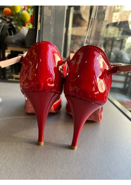 T Model Kırmızı Rugan 8,5 cm 13 Pont Tango, Dans ve Salon Ayakkabısı modelleri