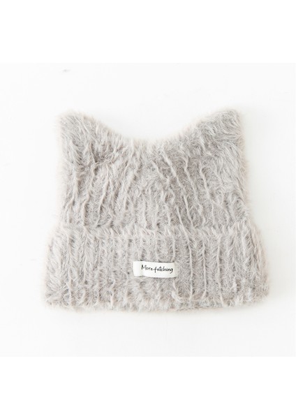 Kış Kadınlar Sevimli Kedi Kulakları Peluş Şapka (Yurt Dışından)