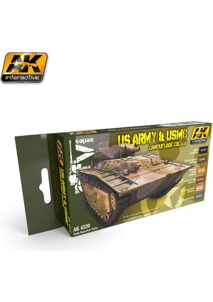 Ak 4220 Us Army ve Usmc Kamuflaj Renkleri Model Boyası Seti 6X17 ml