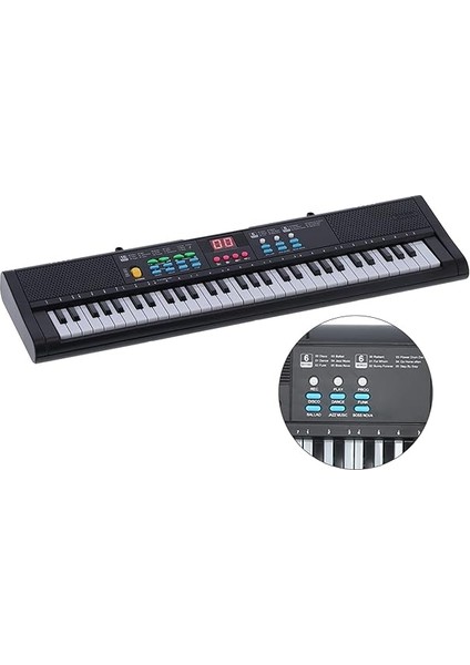 Tuşlu Elektronik Klavye, Yeni Başlayanlar Çocuklar Için Mikrofonlu Taşınabilir Elektrikli Dijital Piyano Oyuncakları fırsatları