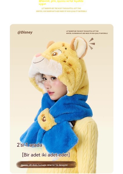 Disney Orijinal Zootopia Leopard Polis Memuru Sevimli Karikatüriki Bir Arada Şapka Eşarp (Yurt Dışından) indirimleri