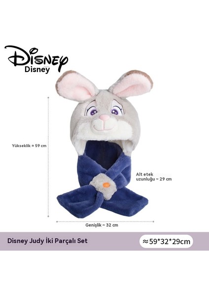 Disney Zootopia Judy Karikatür Peluş Eşarp Şapka 2 Bir 1 (Yurt Dışından) modelleri