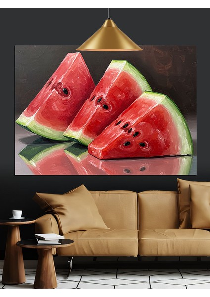 Karpuz Dilimleri Yaz Meyvesi Dekoratif Kanvas - Mdf Ahşap Tablo modelleri