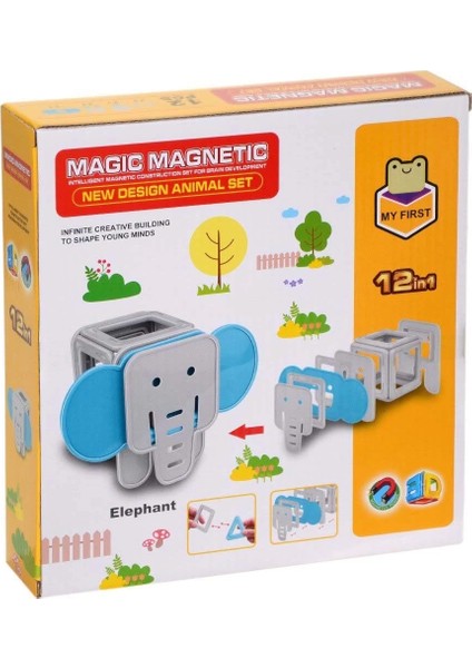 Manyetik Fil Blok Seti 12 Parça modelleri