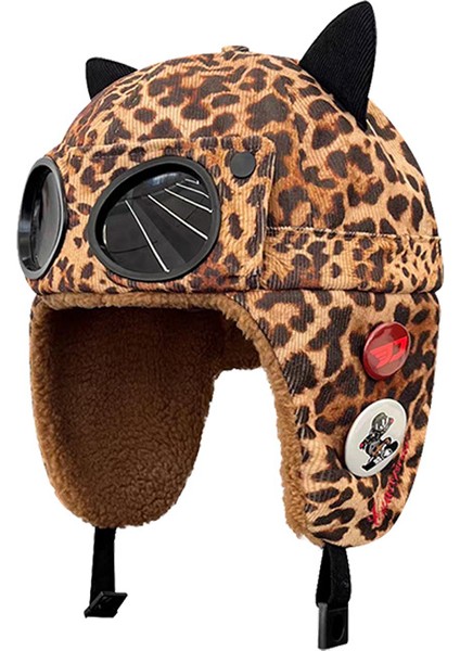 Kış Rüzgar Geçirmez Sıcak Pamuklu Şapka Sevimli Kedi Şapka (Yurt Dışından)