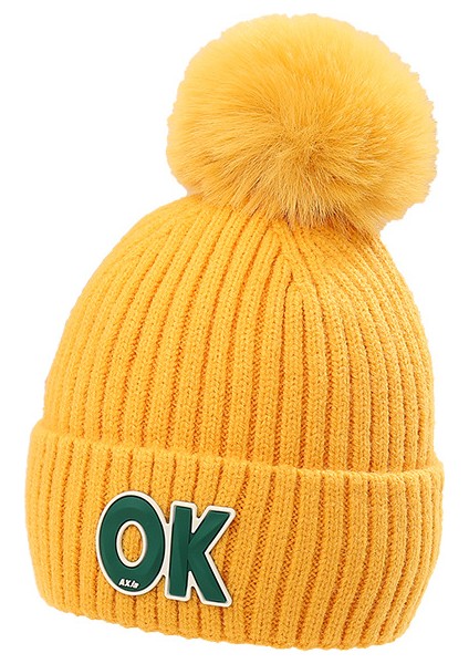 Çocuk Örme Şapka Sıcak Rüzgar Dayanıklı Peluş (Yurt Dışından)