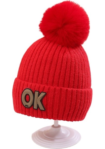 Çocuk Örme Şapka Sıcak Rüzgar Dayanıklı Peluş (Yurt Dışından)