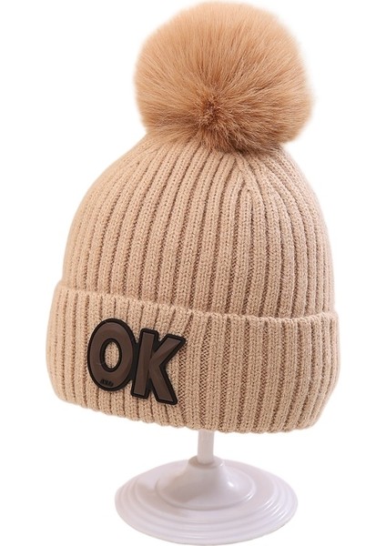 Çocuk Örme Şapka Sıcak Rüzgar Dayanıklı Peluş (Yurt Dışından)