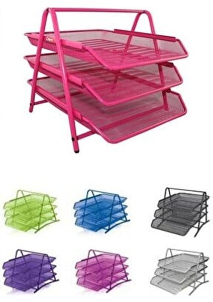 Metal Perfore Evrak Rafı 3 Lu Silver Renkli Dosya Düzenleyici modelleri