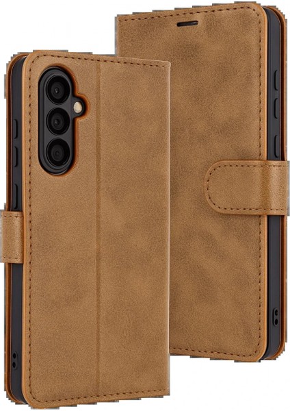 Samsung Galaxy S25 Fe Trend S Plus Kapaklı Kılıf - Taba