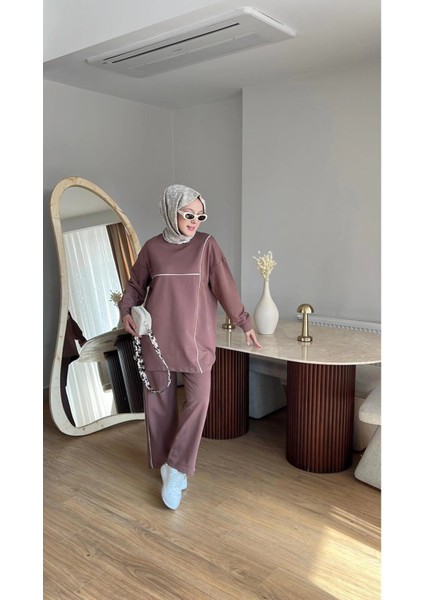 Olivia Kadın Mevsimlik Penye Alt Üst Spor ve Rahat Tesettür Ikili Takım modelleri