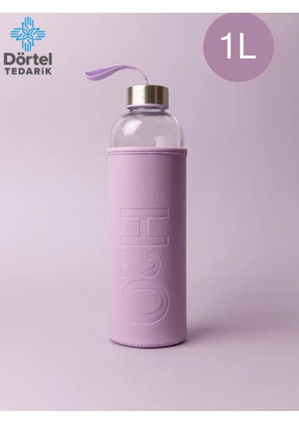 H2O Deri Kılıflı Cam Matara 1000 ml