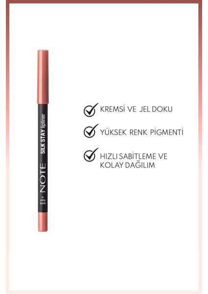 Silk Stay Lipliner Suya Dayanıklı Ipeksi Dudak Kalemi - 01 Muted Peach - Nude fiyatları