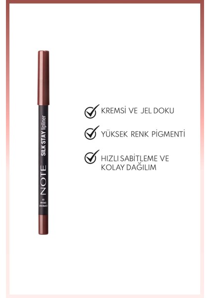 Silk Stay Lipliner Suya Dayanıklı Ipeksi Dudak Kalemi - 09 Espresso Dream - Kahverengi fiyatları