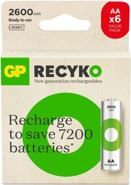 Aa 2600 Mah Şarjlı Kalem Pil 4+2'li Paket GP270AAHCE4-2