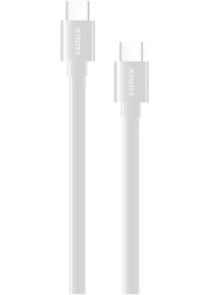 60W Soft Kablo Usb-C Şarj ve Data Kablosu Beyaz Sc-10