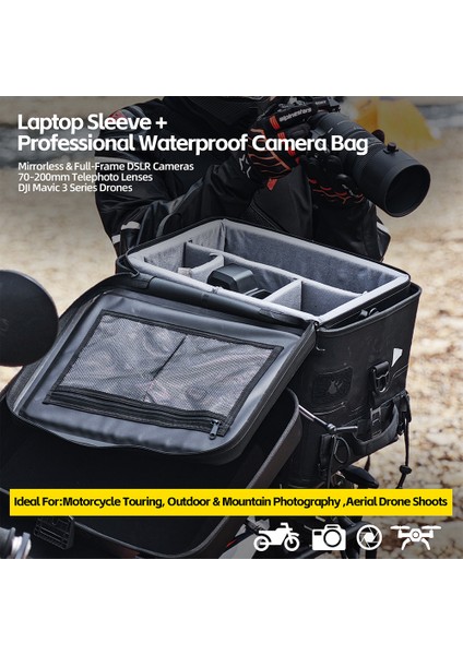 Su Geçirmez Motosiklet Duffel Çanta 20-40-65LT – Kuyruk Çantası, Arka Koltuk Çantası, Roll-Top Seyahat Ekipman Çantası fiyatları