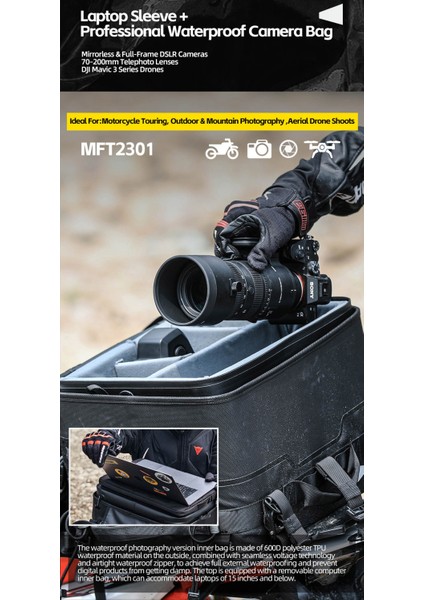 Su Geçirmez Motosiklet Duffel Çanta 20-40-65LT – Kuyruk Çantası, Arka Koltuk Çantası, Roll-Top Seyahat Ekipman Çantası indirimleri