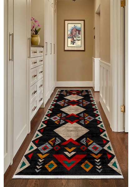 Pamuk Dokuma Taban Kaymaz Yıkanabilir Modern Yolluk Salon Yolluğu Mutfak Yolluğu Koridor Yolluğu Antre Halıları