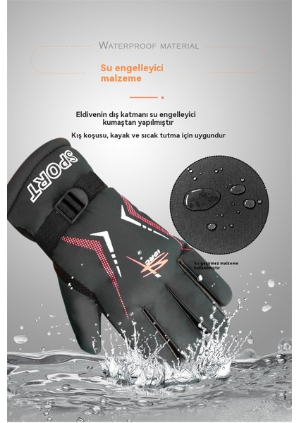 Kış Için Isıtmalı Büyük Pamuklu Kalınlaştırılmış Kışlık Baskılı Cilt Duyarlı Parça Eldiven (Yurt Dışından) modelleri