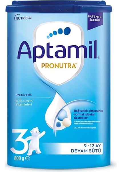 Aptamil 3 Prebiyotikli Devam Sütü 800 gr