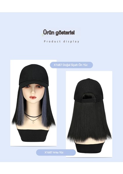 Tek Parçalı Peruk Şapka Kimyasal Elyaf Kısa Düz Saç Bobo Bob Şapka Peruk (Yurt Dışından) fiyatları