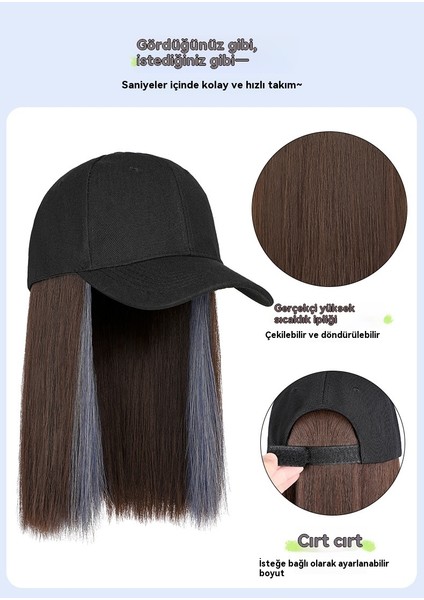 Tek Parçalı Peruk Şapka Kimyasal Elyaf Kısa Düz Saç Bobo Bob Şapka Peruk (Yurt Dışından) indirimleri