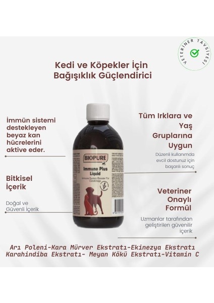 Kedi ve Köpekler Için Bağışıklık Güçlendirici 50 ml