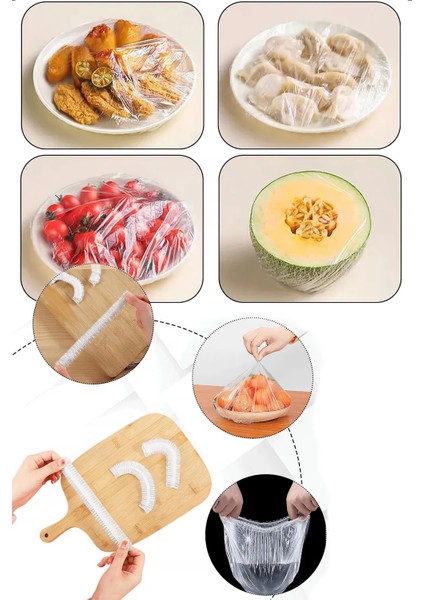 500 Adet Şeffaf Bone Pratik Tazeliği Koruyan Tencere Tabak Bonesi Gıda Koruma Saklama Kapak Bonesi indirimleri