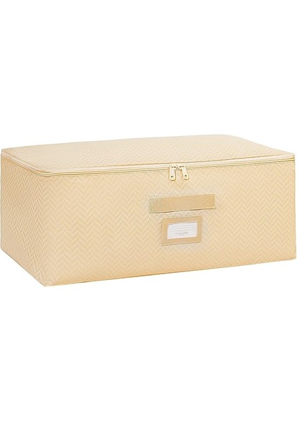 Home Textile Orta Boy Bej Balıksırtı Hurç 52 x 28 x 21 cm