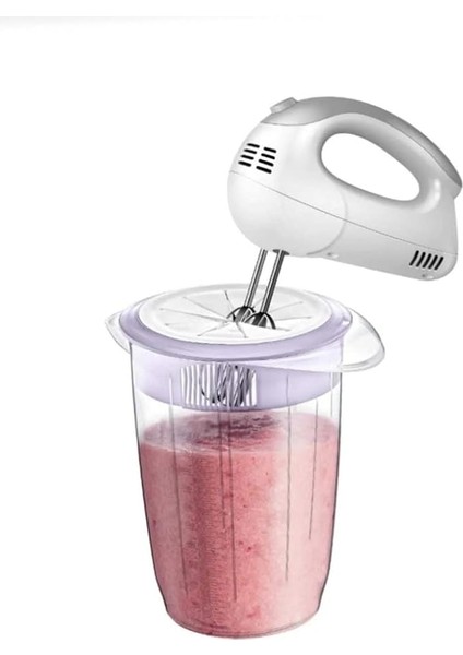 Kapaklı Mikser Blender Kabı 1 Litre Sıçratmayan Çırpma Mikser Kabı, Kapaklı Çırma Kabı [asorti]