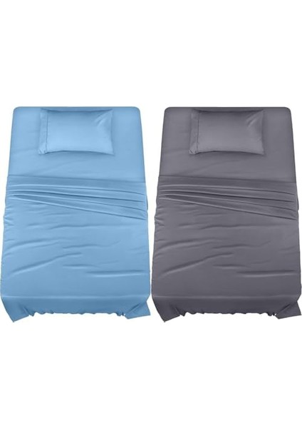 2 Adet Tek Kişilik Çarşaf ve Yastık Kılıfı Seti Nevresim Takımı (Karışık Renk) modelleri
