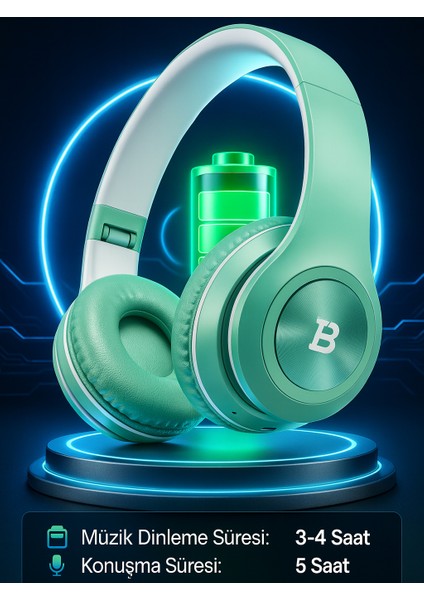 Kablosuz Bluetooth Kulaküstü Kulaklık-Mikrofonlu, Stereo Ses, Aux ve Hafıza Kartı Desteği Pulse fırsatları