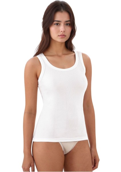 Kadın Pamuklu Likralı Penye Kaşkorse 6'lı Atlet W6K0K1T5KA fiyatları