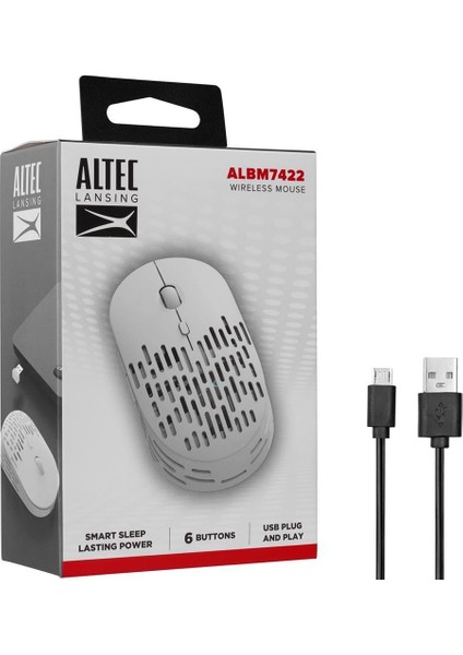 Lansing ALBM7422 Beyaz 2.4ghz Şarj Edilebilir Tek Renkli 1600DPI Optik Kablosuz Mouse fiyatları